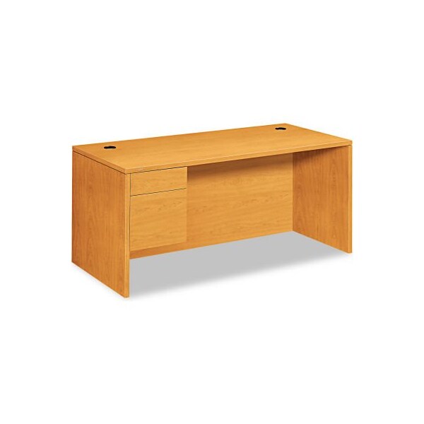 Hon Wood Desk with Left Pedestal - 66inW x 30inD x 29-1/2inH - Harvest - 10500 Series HON10584LCC - main